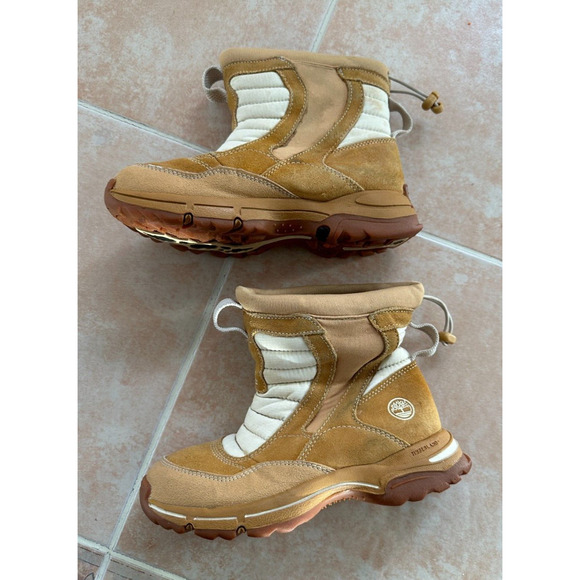 Timberland‎ Youth Kids Waterproof Thermolite Boots Shoes Wheat Size 1.5 - Picture 1 of 10